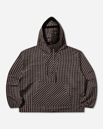 Umbro Check Masked Anorak Burgundy