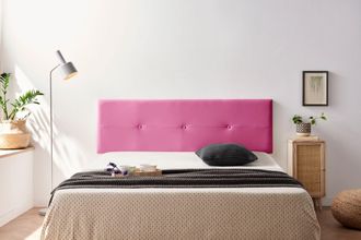 Moonia Cabecero Tapizado Napoli Polipiel 115x50x5 Cm - Rosa - Moonia