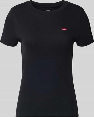 Levi's T-Shirt mit Label-Patch Modell Cavia in Black, Größe XS