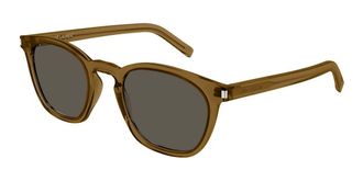 Saint Laurent SL 28 050 Mens Sunglasses Brown Size 49 - Free RX Lenses - Free RX Lenses