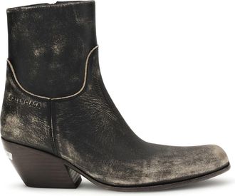 Balenciaga Womens Ankle Boots Memphis Black-Beige Calf Leather (bos Taurus) Black/beige