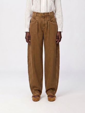 Isabel Marant Lisha High-Waisted Wide-Leg Cotton Denim Jeans
