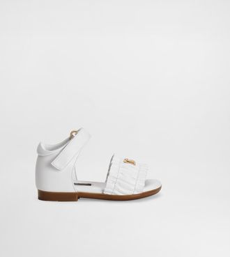 Dolce & Gabbana Nappa Leather Sandals - Woman White Leather 21