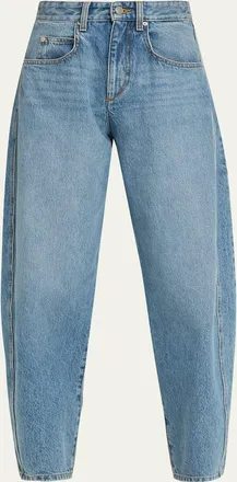 Isabel Marant Oriane Barrel-Leg Ankle Jeans