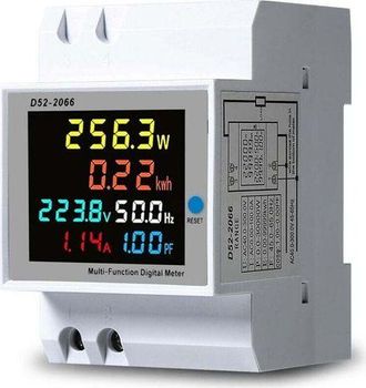 OEM Medidor De Consumo El&eacute;ctrico, 100 A, 6 En 1, Para Riel Din, 220 V, Medidor De Factor De Frecuencia De Voltaje Y Corriente, Ac40-300 V, Transformador D
