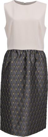 Max Mara Printed Midi Dress in Multicolor Polyester