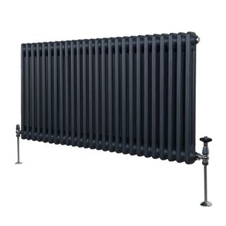 MonsterShop Traditional 2 Column Radiator - 600 x 1192mm - Anthracite Grey