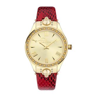Police Pahia Horloge - Dames - Accessoires - Rood - Maat: ONE Size Leer
