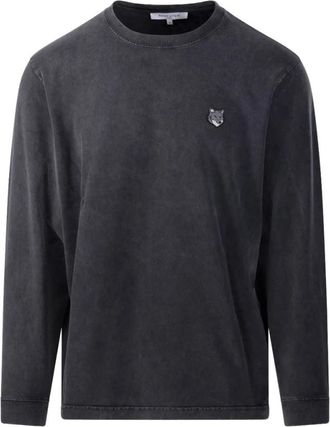 Maison Kitsun&eacute; Long Sleeve Top - Heren - Longsleeves - Grijs - L - Nylon - Tops