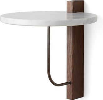 Audo Corbel Wandregal, Eiche dunkel / Marmor