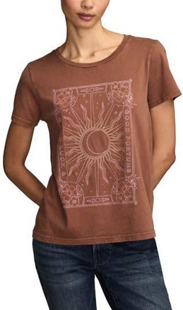 Lucky Brand Good Fortune Sun Cotton Graphic T-Shirt in Mustang at Nordstrom Rack, Size X-Small