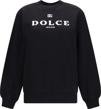 Dolce & Gabbana Black Logo Crew Neck Sweatshirt