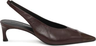 Rotate Pumps in pelle con cinturino posteriore - Marrone