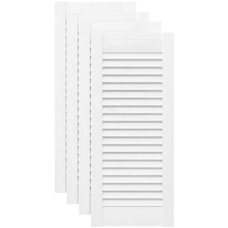 vidaXL Puerta De Armario De Lamas 4 Uds Blanco 69x29,5 Cm Vidaxl