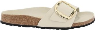 Birkenstock Sliders, female, White, Size: 10 US Madrid Big Buckle Mules