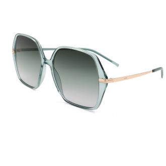 HUGO BOSS Womens 57 mm Green Sunglasses