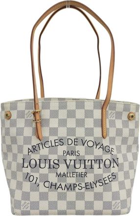 Louis Vuitton Damier Azur Pvc Tote Bag (Pre-Owned)