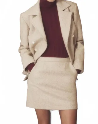 Giuliva Heritage Collection Mini Skirt With Pockets In Oat