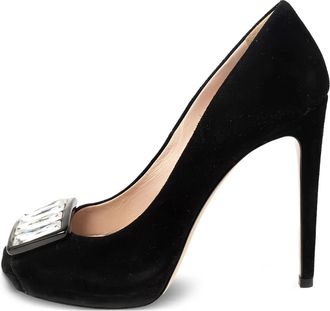 Miu Miu 115mm leather heeled pumps - Black