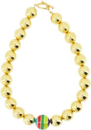 Timeless Pearly Kleurrijke Hart Hanger Ketting - Dames - Kettingen - Geel - ONE Size - Accessoires