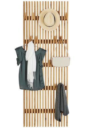 Linea Natura Garderobenpaneel, Eichefarben, Holz, Eiche, massiv, 66x185x5.5 cm, Aufh&auml;ngem&ouml;glichkeit, Garderobe, Garderoben-Sets & Garderoben-Serien, Garderoben-Ser