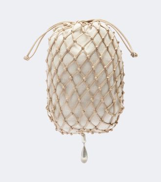 Savette Macram&eacute; Small leather pouch