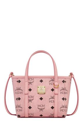MCM X-Mini Toni Top-Zip Shopper in Visetos in Pink at Nordstrom