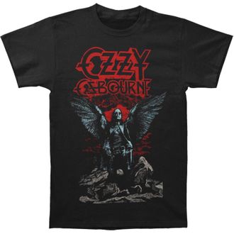 Ozzy Osbourne Angel Wings Black Mens T-Shirt, Black, Large