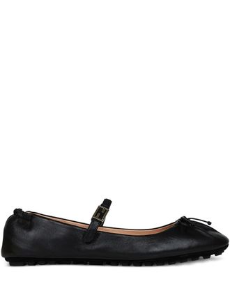 Fendi Ballerine con fibbia FF - Nero