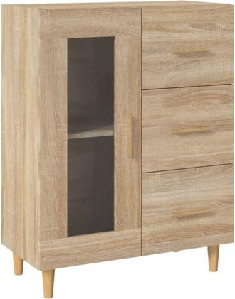 vidaXL Sideboard Sonoma Oak 69,5x34x90 cm Engineered Wood Vidaxl