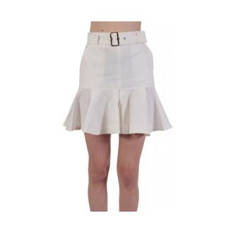 Pinko Pinko, Rokken, Dames, Wit, S, Linnen, Tenero Skirt