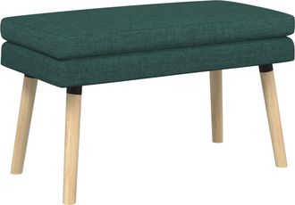 vidaXL Banco De Doble Capa Verde Oscuro 80 X 40 X 47 Cm Tela Vidaxl