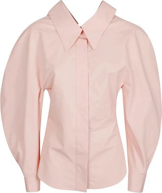 Givenchy Slashed Shirt in Poplin - Dames - Overhemden - Roze - XS - Katoen - Overhemden