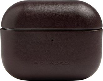Piquadro Accessoires, unisex, Bruin, ONE Size, Katoen, Leren Air Pods Pro 3 Hoesje
