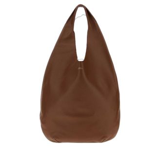 A.P.C. Brown Leather Le Neige Shoulder Bag Noisette Exterior: Borse A Mano