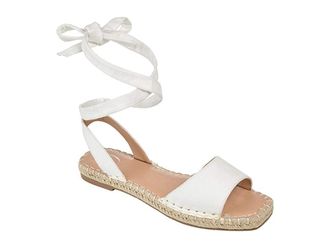 Journee Collection Emelie Sandal Womens Shoes White : 6.5 M, Synthetic