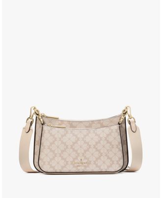 Kate Spade New York Womens Duet Flower Pvc Small Crossbody - Beige - One Size