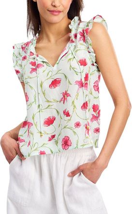 Roller Rabbit Greta Floral Swirl Steffie Silk Top