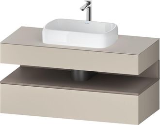 Duravit Duravit - Qatego Consola Mueble Bajo Lavabo, 1 Extra&iacute;ble, 1 Caj&oacute;n