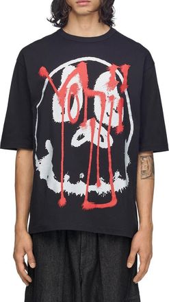 Yohji Yamamoto Chito Graphic Short Sleeve Tee in Black at Nordstrom, Size X-Large