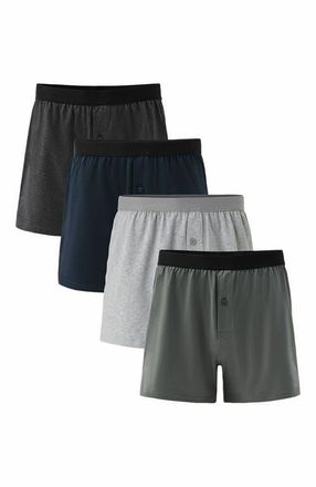 Pact Organic Cotton Everyday Knit Boxer 4-Pack in Classic Neutrals at Nordstrom, Size X-Large