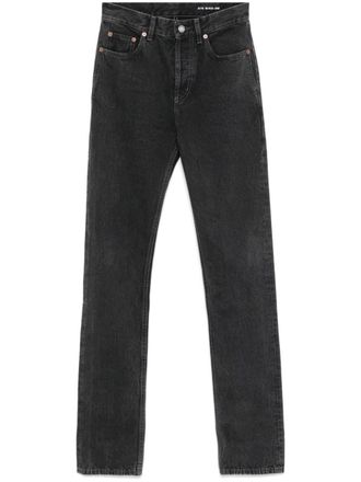 Saint Laurent 90s jeans - women - Calf Leather/Cotton - 28 - Black