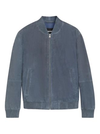 BOSS Muller su&egrave;de jack - Blauw