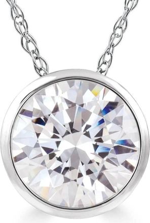 Pompeii3 VS 1 Ct Solitaire Lab Grown Diamond Pendant Necklace in 14k White or Yellow Gold