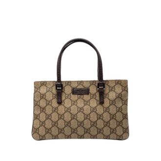 Gucci Pre-owned Tote Bags, female, Beige, Size: ONE SIZE Pre-owned Vintage Canvas Tote
