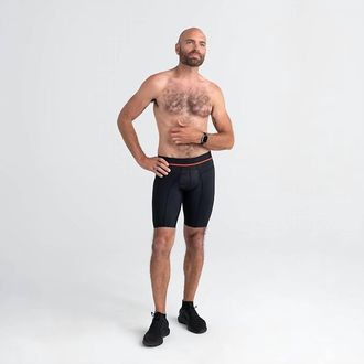Saxx Hyperdrive Long Leg Boxer Briefs In Blackout