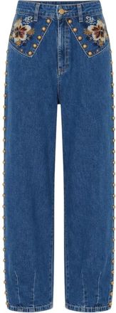 Farm Rio High-Waist Balloon Jeans - Dames - Loose Fit Jeans - Blauw - W27 - Denim - Jeans