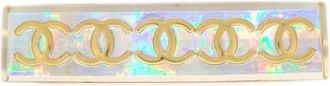 Chanel 1997 CC hair clip - women - Acrylic/Gold Plated - One Size