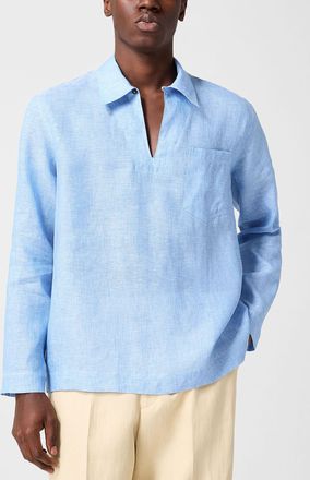 Paul Smith Mens Shirt-collar pure linen tunic top