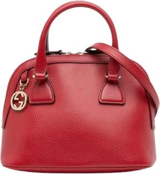 Gucci Pre-owned Handbags, female, Red, Size: ONE SIZE Pre-owned Leather Handbag